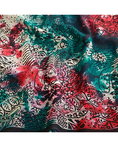 Sanskriti Vintage Tie-Dye Multi Sarees Pure Georgette Silk Sari 5Yd Craft Fabric, PRG-10556-Multi-Printed Floral Design-Pure Georgette Silk-6