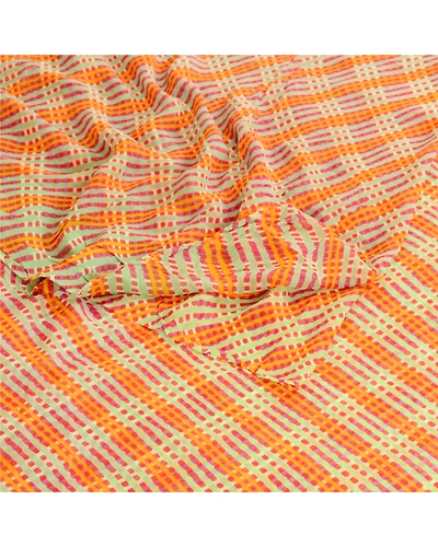 Sanskriti Vintage Multi Indian Blend Georgette Sarees Printed Sari Craft Fabric, PRG-10611-Multi-Printed Floral Design-Blend Georgette-7