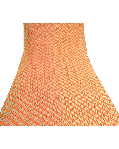 Sanskriti Vintage Multi Indian Blend Georgette Sarees Printed Sari Craft Fabric, PRG-10611-Multi-Printed Floral Design-Blend Georgette-8