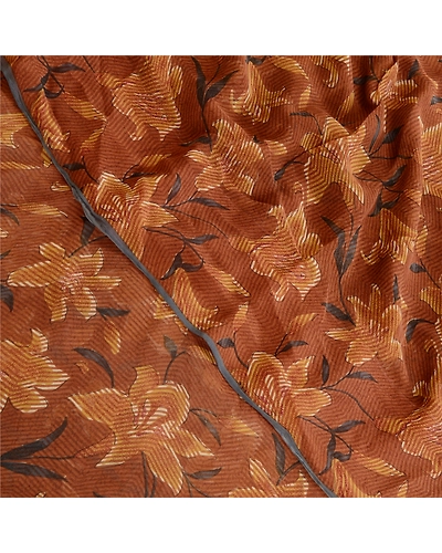 Sanskriti Vintage Brown Sarees Printed Pure Georgette Silk Sari 5Yd Craft Fabric, PRG-10749-Brown-Printed Floral Design-Pure Georgette Silk-1