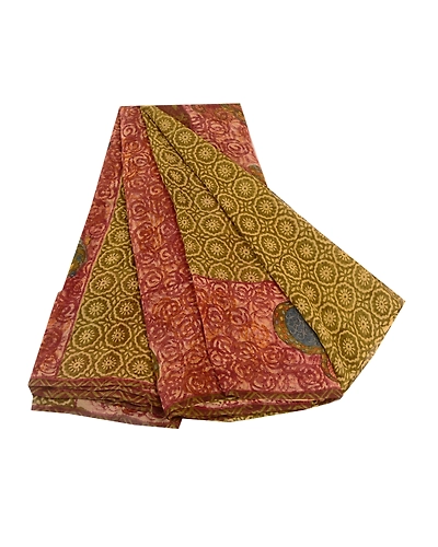 Sanskriti Vintage Green Sarees Pure Georgette Silk Printed Sari 5Yd Craft Fabric, PRG-11029-Green-Printed Floral Design-Pure Georgette Silk-2