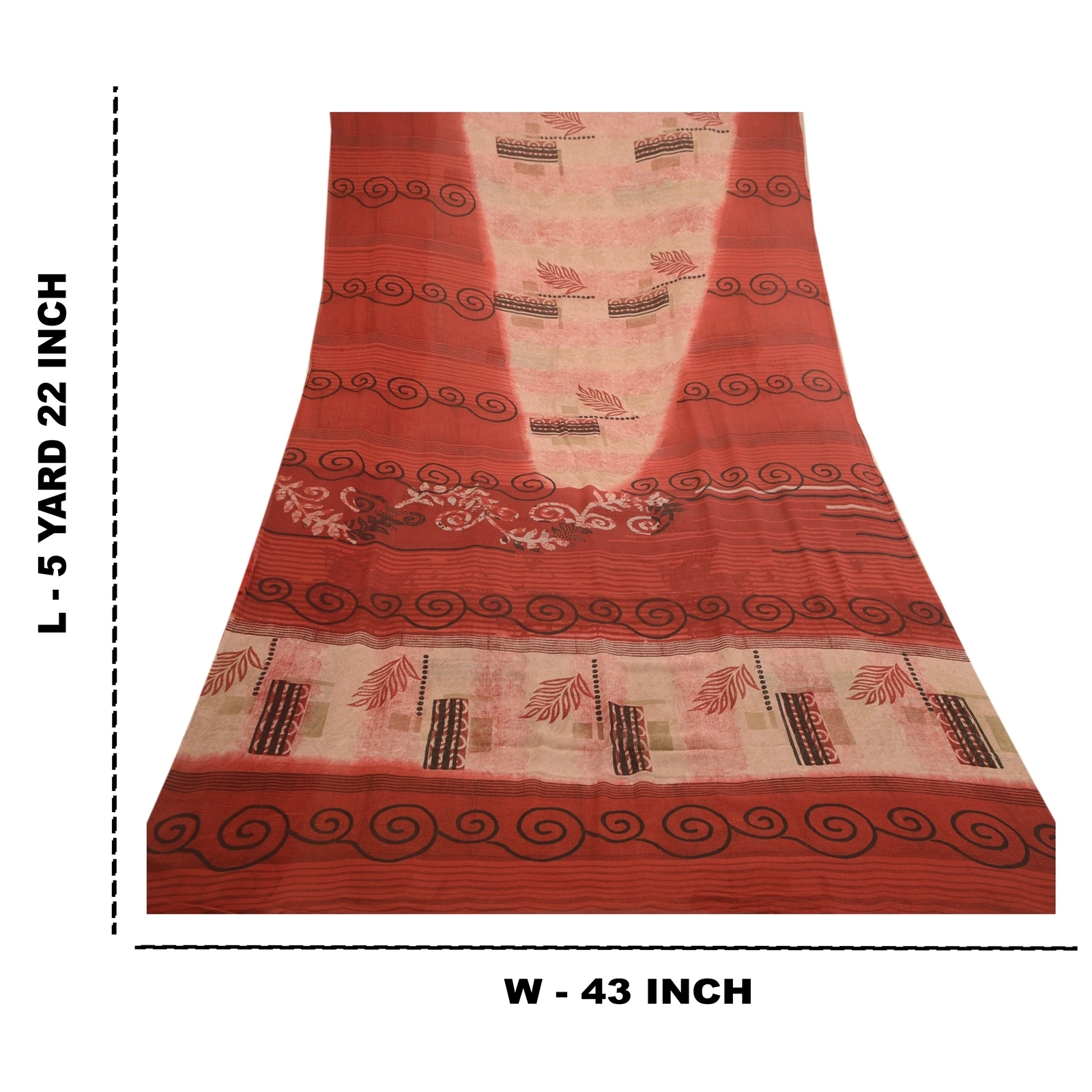 Sanskriti Vintage Pink Printed Sarees Pure Georgette Silk Sari 5Yd Craft Fabric, PRG-11098-Pink-Printed Floral Design-Pure Georgette Silk-3