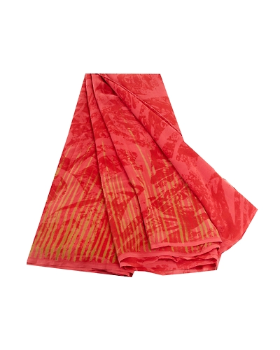 Sanskriti Vintage Red Sarees Pure Georgette Silk Printed Sari 5Yd Craft Fabric, PRG-11192-Red-Printed Design-Pure Georgette Silk-2