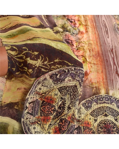 Sanskriti Vintage Sarees Multi Digital Printed Pure Georgette Silk Sari Fabric, PRG-12307-Multi-Printed Floral Design-Pure Georgette Silk-4