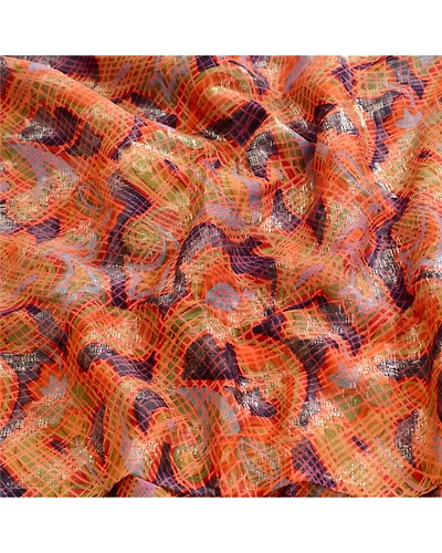 Sanskriti Vintage Sarees Multi Pure Georgette Silk Print Woven Sari Craft Fabric, PRG-12343-Multi-Printed Floral Design-Pure Georgette Silk-6