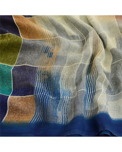 Sanskriti Vintage Sarees From India Multi Georgette Printed Sari Craft Fabric, PRG-12449-Multi-Printed Floral Design-Poly Georgette-6