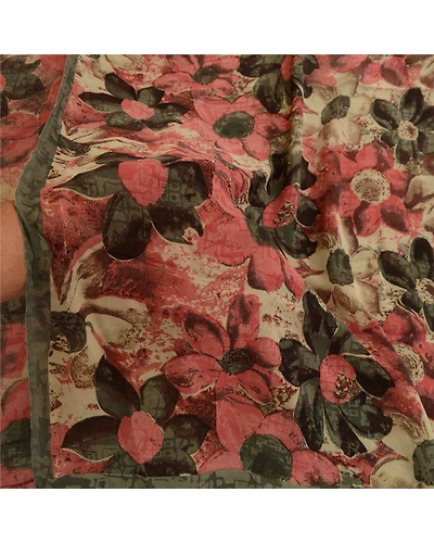 Sanskriti Vintage Sarees Multi Pure Georgette Silk Printed Sari 5Yd Craft Fabric, PRG-12660-Multi-Printed Floral Design-Pure Georgette Silk-4