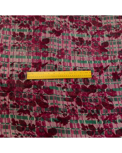 Sanskriti Vintage Sarees Purple Pure Georgette Silk Printed Sari Craft Fabric, PRG-12731-Purple-Printed Floral Design-Pure Georgette Silk-8