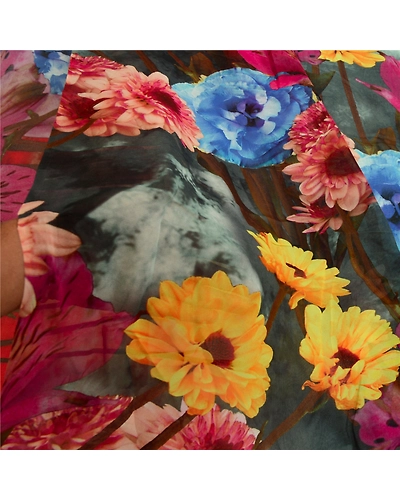 Sanskriti Vintage Sarees Multi Digital Printed Blend Georgette Sari Craft Fabric, PRG-12818-Multi-Printed Floral Design-Blend Georgette-6