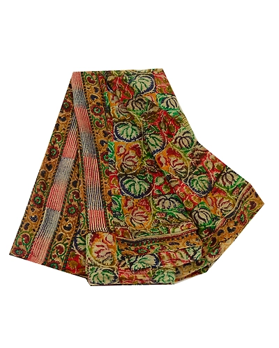 Sanskriti Vintage Indian Sarees Pure Georgette Silk Printed Sari Craft Fabric, PRG-12868-Multi-Printed Floral Design-Pure Georgette Silk-2