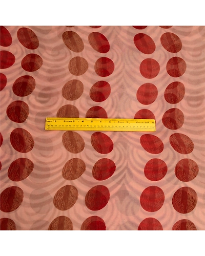 Sanskriti Vintage Sarees Indian Red/Pink Pure Georgette Print Sari Craft Fabric, PRG-12929-Red &amp; Pink-Printed Floral Design-Pure Georgette Silk-11