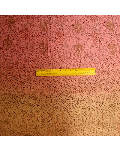 Sanskriti Vintage Sarees Pink/Beige Pure Georgette Silk Print Sari Craft Fabric, PRG-12998-Pink &amp; Beige-Printed Floral Design-Pure Georgette Silk-8
