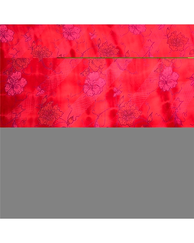 Sanskriti Vintage Sarees Red Tie-Dye Pure Georgette Silk Print Sari Craft Fabric, PRG-13042-Red-Tie-Dye-Pure Georgette Silk-8