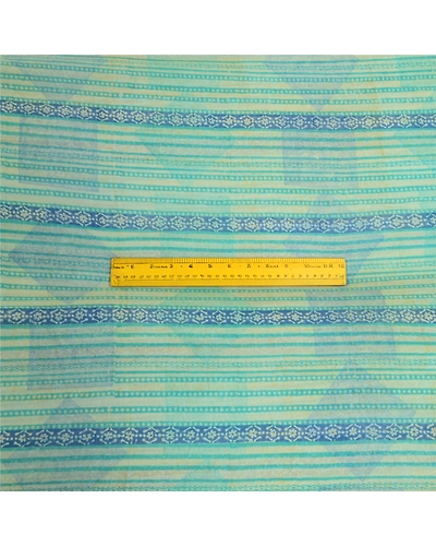Sanskriti Vintage Sarees Sea-Green Pure Georgette Silk Printed Sari Craft Fabric, PRG-13053-Sea-Green-Printed Floral Design-Pure Georgette Silk-7