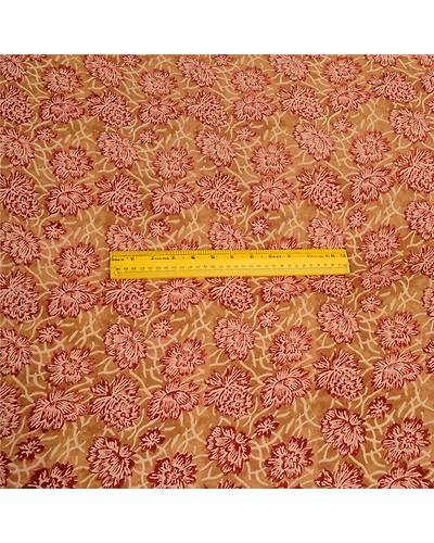 Sanskriti Vintage Sarees Red/Green Pure Georgette Silk Printed Sari Craft Fabric, PRG-13054-Red &amp; Green-Printed Floral Design-Pure Georgette Silk-7