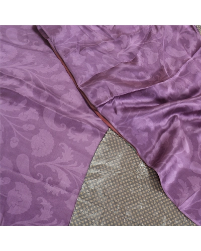 Sanskriti Vintage Sarees Pure Satin Silk Printed Blouse Piece Sari Craft Fabric, PRG-10073-Multi-Color-Printed Floral Design-Pure Satin Silk-1