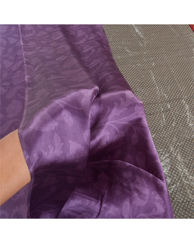 Sanskriti Vintage Sarees Pure Satin Silk Printed Blouse Piece Sari Craft Fabric, PRG-10073-Multi-Color-Printed Floral Design-Pure Satin Silk-5