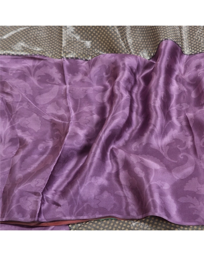 Sanskriti Vintage Sarees Pure Satin Silk Printed Blouse Piece Sari Craft Fabric, PRG-10073-Multi-Color-Printed Floral Design-Pure Satin Silk-7