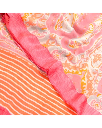 Sanskriti Vintage Pink Sarees Blend Georgette Printed Sari Soft Sewing Fabric, PRG-10228-Pink-Printed Floral Design-Blend Georgette-1