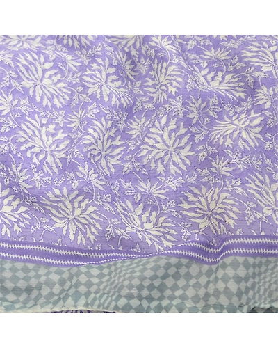 Sanskriti Vintage Purple Sarees Chiffon Floral Printed Sari Soft Sewing Fabric, PRG-9492-Purple-Printed Floral Design-Chiffon-6