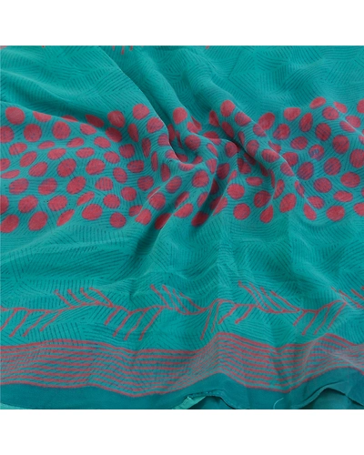 Sanskriti Vintage Shade Of Mustard Sarees Pure Georgette Printed Sari Craft, PRG-9964-Shade Of Mustard-Printed Geometrical Design-Pure Georgette Silk-7