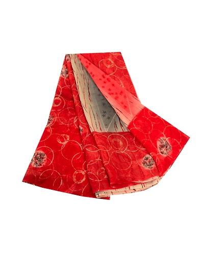 Sanskriti Vintage Sarees Multi Pure Georgette Silk Printed Sari 5Yd Craft Fabric, PRG-11331-Multi-Printed Floral Design-Pure Georgette Silk-2