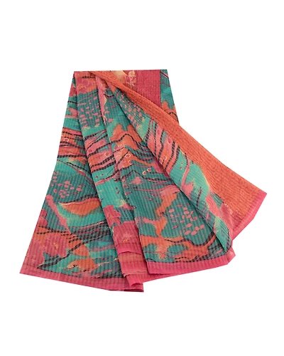 Sanskriti Vintage Sarees Pink Pure Georgette Silk Printed Zari Woven Sari Fabric, PRG-11941-Dusty Pink-Printed Floral Design-Pure Georgette Silk-2