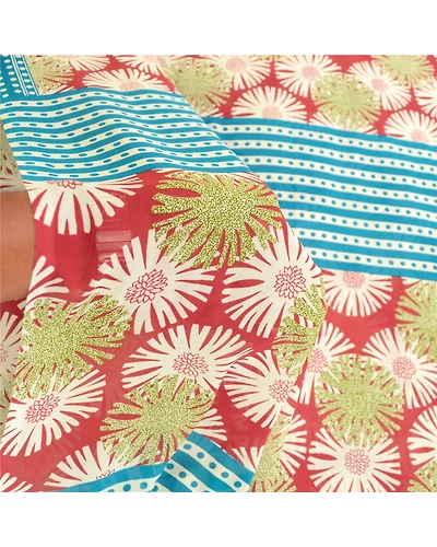 Sanskriti Vintage Sarees From India Red Georgette Printed Sari 5Yd Craft Fabric, PRG-12065-Red-Printed Floral Design-Poly Georgette-4