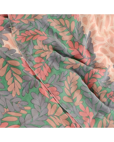 Sanskriti Vintage Saree Pink Pure Georgette Silk Printed Sari Soft Craft Fabric, PRG-12197-Pink-Printed Floral Design-Pure Georgette Silk-1