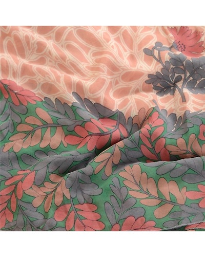Sanskriti Vintage Saree Pink Pure Georgette Silk Printed Sari Soft Craft Fabric, PRG-12197-Pink-Printed Floral Design-Pure Georgette Silk-6