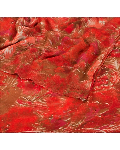 Sanskriti Vintage Orange Sarees Pure Georgette Silk Printed Sari Craft Fabric, PRG-6192-Orange-Printed Floral Design-Georgette-1
