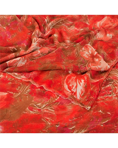Sanskriti Vintage Orange Sarees Pure Georgette Silk Printed Sari Craft Fabric, PRG-6192-Orange-Printed Floral Design-Georgette-2