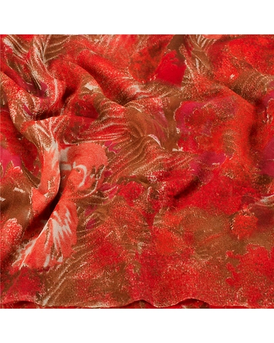 Sanskriti Vintage Orange Sarees Pure Georgette Silk Printed Sari Craft Fabric, PRG-6192-Orange-Printed Floral Design-Georgette-4