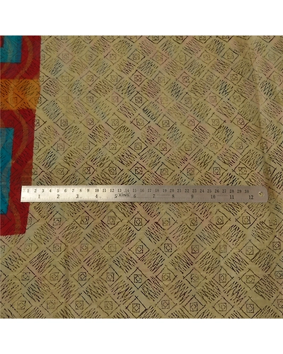 Sanskriti Vintage Cream Sarees Printed Sari Pure Georgette Silk 5Yd Craft Fabric, PRG-6816-Cream-Printed Work-Pure Georgette Silk-4