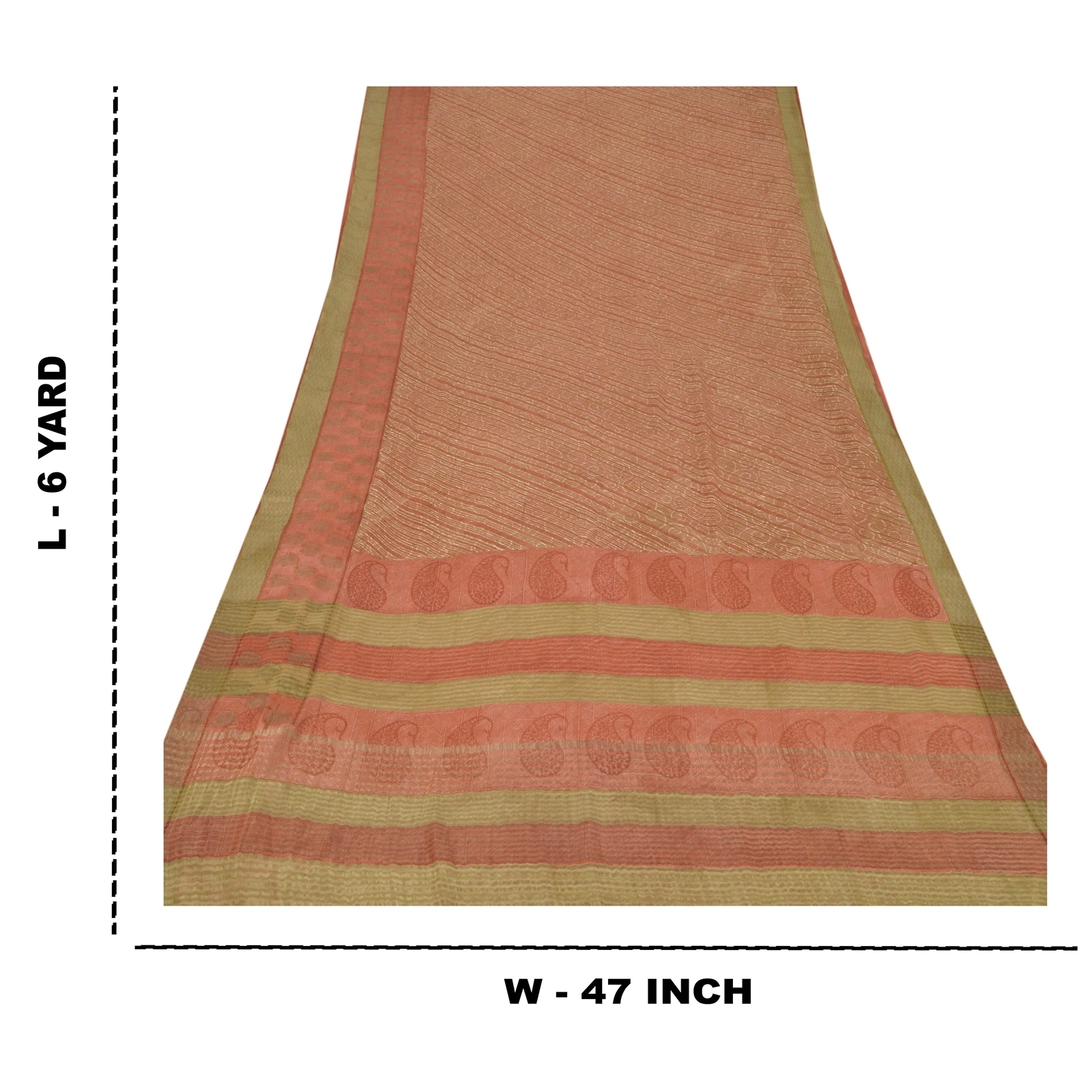 Sanskriti Vintage Orange Sarees Printed Sari Pure Georgette Silk Craft Fabric, PRG-6835-Orange-Printed Work-Pure Georgette Silk-4