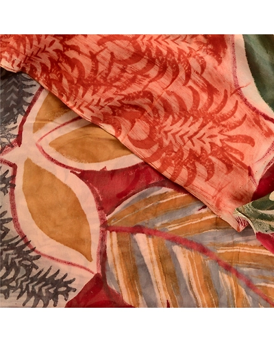 Sanskriti Vintage Red Indian Sarees Pure Georgette Silk Print Sari Craft Fabric, PRG-1267-Dark Red-Printed Floral Design-Pure Georgette Silk-10