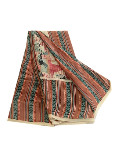 Sanskriti Vintage Multi Sarees Pure Georgette Silk Printed Sari 5Yd Craft Fabric, PRG-1566-Multi-Printed Floral Design-Pure Georgette Silk-11