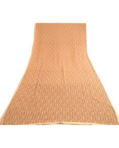 Sanskriti Vintage Brown From India Sarees Georgette Printed Sari Craft Fabric, PRG-3963-Brown-Printed Abstract Design-Poly Georgette-17