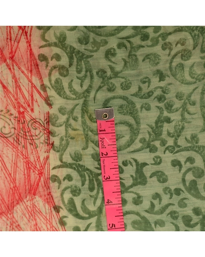 Sanskriti Vintage Sarees Indian Printed Blend Georgette Sari Craft 5 Yard Fabric, PRG-4999-Multi-Printed Floral Design-Blend Georgette-13