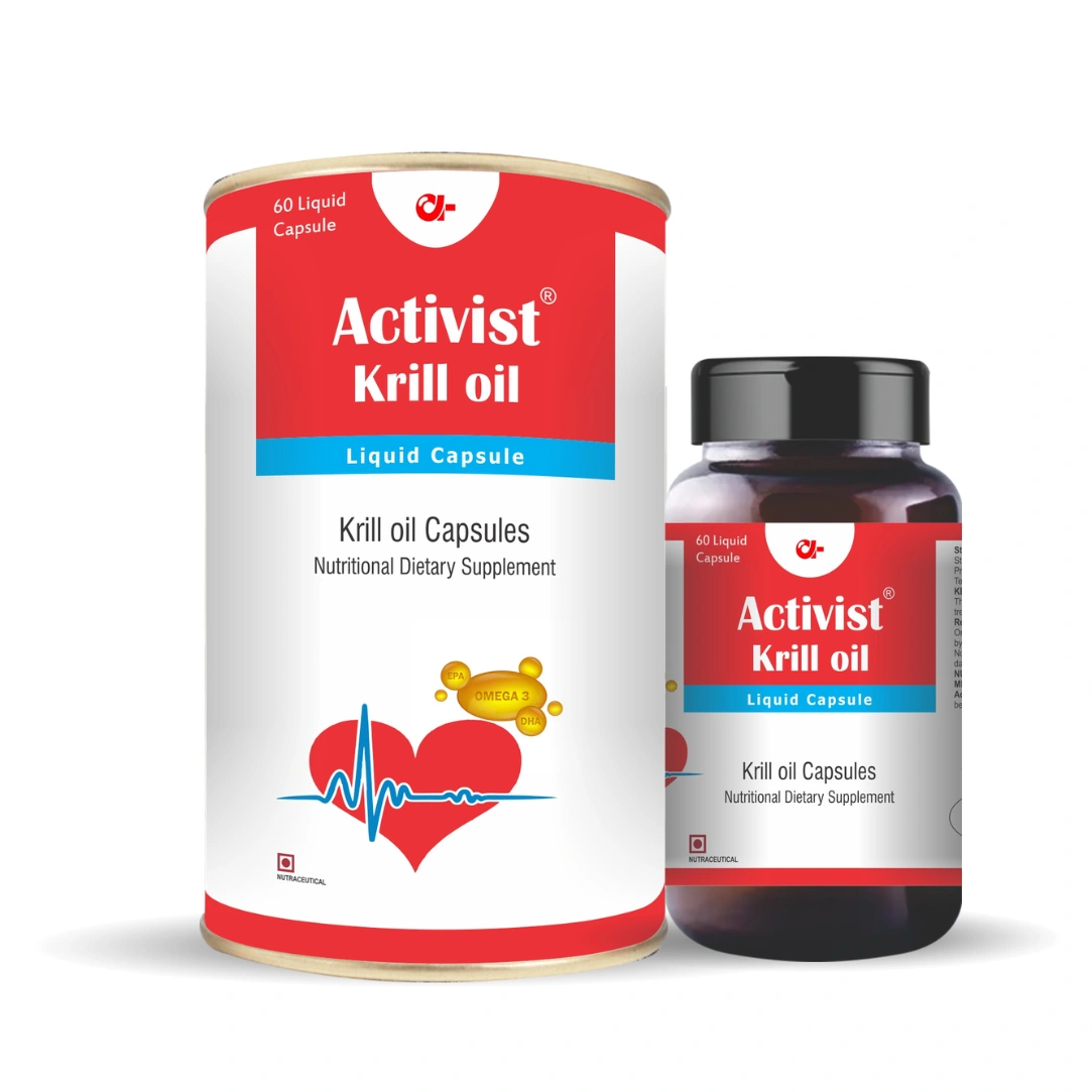 Krill oil omega3 fatty acids capsules for joint pain and arthritis  - 60 liquid filled capsules-1