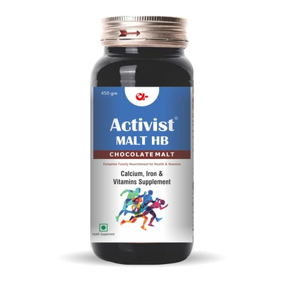 Activist Malt HB spread is a complete family nourishment for health & stamina containing calcium, iron and vitamin supplements