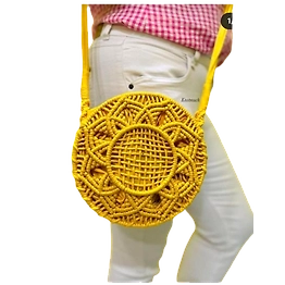 Macrame Cotton Round Bag-MRP01