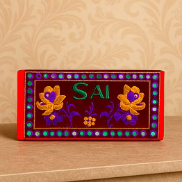 maroon velvet clutch purse with mirror work fold-over design and zipper compartments for wholesale bulk export