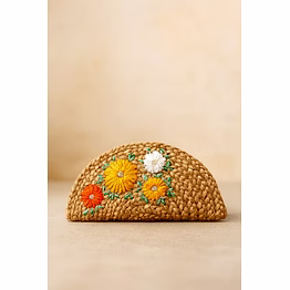 handmade natural jute clutch bag with zipper eco-friendly accessory for wholesale export supply