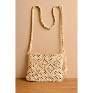 Off White Macrame Crochet Bag Wholesale Bulk Supplier & Exporter