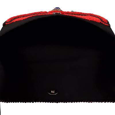 Maroon Handcrafted Beaded Crossbody Bag Cotton Sling Bag With Zipper and Magnetic Snap for Wholesale Bulk Export-3