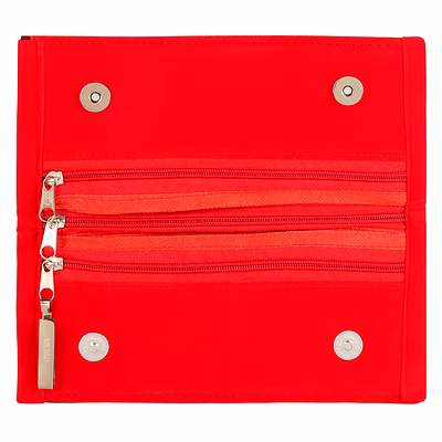 Blue Velvet Clutch Purse With Mirror Work Fold-Over Design and Zipper Compartments for Wholesale Bulk Export-2