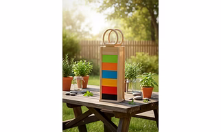 Eco-Friendly Jute Bottle Bag with Multicolor Design - Sustainable and Stylish Single Bottle Carrier