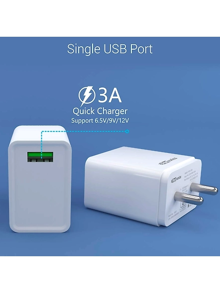 PORTRONICS POR 10017 ADAPTO 18W CHARGER WITH CABLE-White