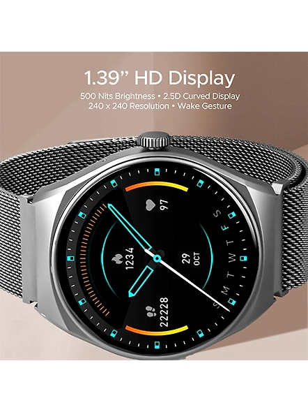 BOAT LUNAR VELOCITY SMART WATCH-Metal Grey